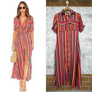 ALL THINGS MOCHI Isabella Dress in Rainbow size small